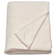 TRATTVIVA cream-colored polyester blanket, rectangular, soft & folded.