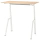 TROTTEN Desk sit/stand, electric ash effect/white, 120x70 cm