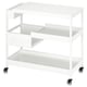 White TROTTEN storage trolley with open shelves and wheels.