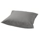 Gray pillowcase, rectangular, soft blend of cotton and lyocell, smooth texture, no patterns.