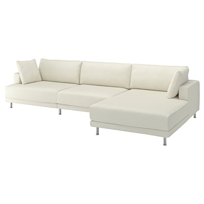 UPPÅKRA 4,5-seat modular sofa, with chaise longue, right/Axvall off-white