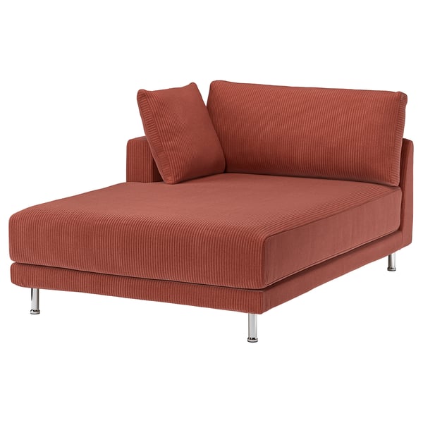 UPPÅKRA Cover chaise longue module, left, Samsala brown-red