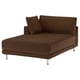 UPPÅKRA Cover chaise longue module, left, Samsala dark brown