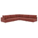 UPPÅKRA Modular corner sofa, 6 seat, with open end, right/Samsala brown-red