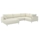 UPPÅKRA U-shaped sofa, 4,5-seat, with chaise longue, left/Axvall off-white