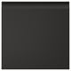 Black kitchen cabinet, square, modern with chamfered edges, same-tone handle.