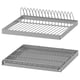 Option: UTRUSTA dish drainers: silver metal, wall-mountable, efficient drying, 25-yr guarantee.