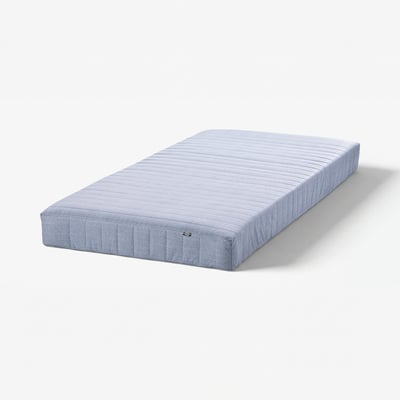 VADSÖ Sprung mattress, firm/light blue, 90x200 cm