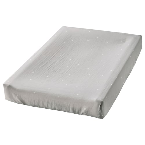 VÄDRA Babycare mat with cover, dotted/grey, 48x74 cm