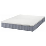 White & gray bed mattress, rectangular, layered design for comfort.