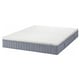 Grey IKEA VALEVÅG side/back sleeper mattress & pad, firm support, wool-wadded cushioning, roll-packed.