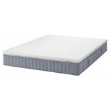 A gray VALEVÅG pocket spring mattress with a white top, designed for side sleepers.