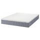 A gray VALEVÅG pocket spring mattress with a white top, designed for side sleepers.