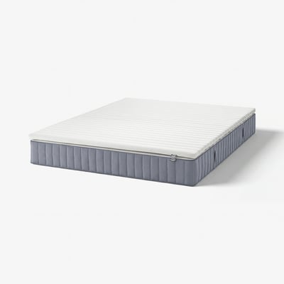 VALEVÅG / NISSEHOLM Mattress and mattress pad, firm light blue/white, 160x200 cm