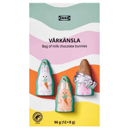 VÅRKÄNSLA Bag of milk chocolate bunnies, 96 g