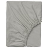 VÅRVIAL grey cotton sheet, fitted for day-bed, soft jersey fabric, no need for ironing.