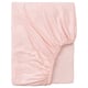 Folded light pink VÅRVIAL cotton sheet, elastic edges, simple design.
