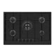 VASASTAN black gas hob, sleek glass surface, 5 burners, sealed burners, electronic ignition.