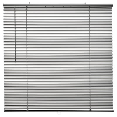 VECKLARFLY silver venetian blinds, 35mm slats, cord-free, adjustable light control, safe design.