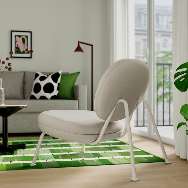 VEINGE Easy chair, Skiftebo light beige