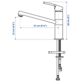 Illustration with measurements for the product: VENSJÖN.
