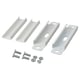 White VIDGA steel curtain brackets with screws, enhance flexibility, easy install.