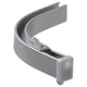 A grey VIDGA corner curtain rail. This aluminum rail bends 90 degrees, ideal for creating a light-blocking canopy.
