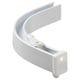 VIDGA white corner curtain rail, aluminum, curved, minimalist design.