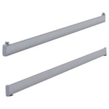 Silver aluminum curtain rail with clip