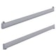 Silver aluminum curtain rail with clip
