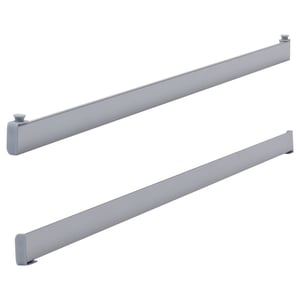 Silver aluminum curtain rail with clip