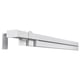 A VIDGA triple track rail system in white, made of aluminum and plastic, featuring a sleek and modern design.