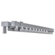 Option: VIDGA grey aluminum curtain rail, adjustable up to 145cm, multiple hooks.