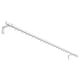 VIDGA silver curtain rod, sleek and modern, holds single-layer curtains, wall-mounted, shallow l-brackets, adjustable length.