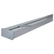VIDGA gray aluminium rail, curved hook, minimalist curtain rod design.