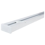 White VIDGA aluminum curtain rail, rectangular shape, easy assembly.