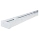 White VIDGA aluminum curtain rail, rectangular shape, easy assembly.