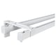 A VIDGA white curtain rod holder with dual bars, made of aluminum and plastic.