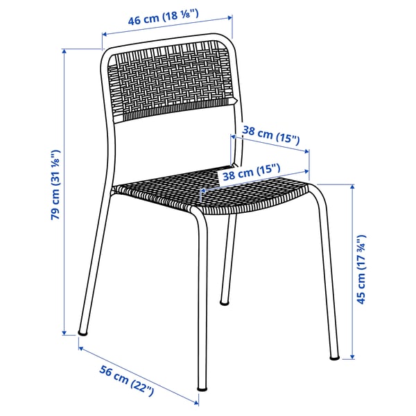 Illustration with measurements for the product: VIHOLMEN.