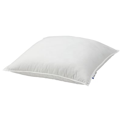 VILDKORN pillow, white, square, soft, firm, cotton-polyester blend, supportive.