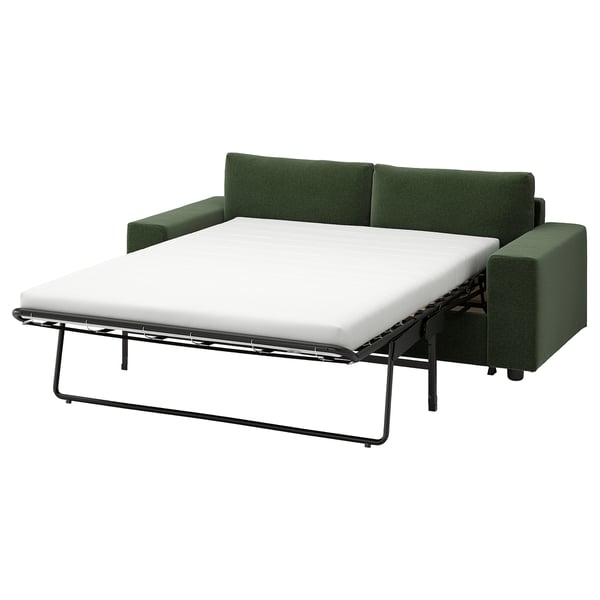 VIMLE 2-seat sofa-bed, with wide armrests/Johanneshov dark green