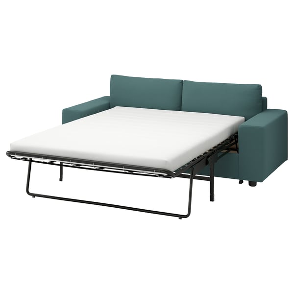 VIMLE 2-seat sofa-bed, with wide armrests/Kelinge grey-turquoise