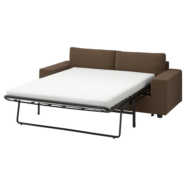 VIMLE 2-seat sofa-bed, with wide armrests/Mosshed dark brown