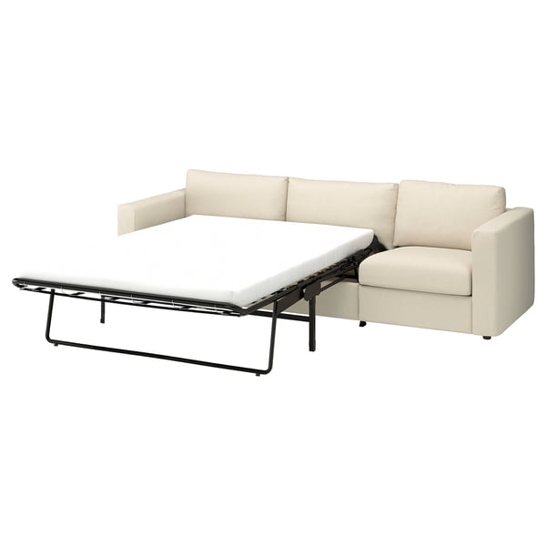 VIMLE 3-seat sofa-bed, Knäbäck light beige