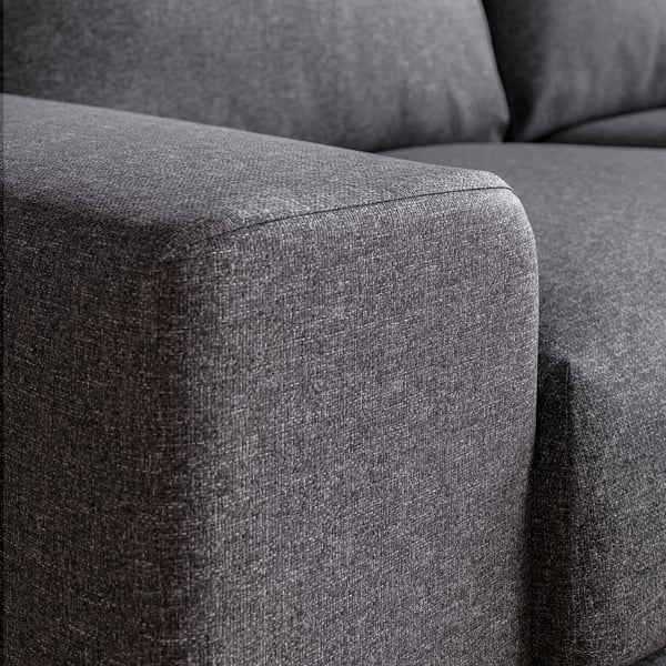 VIMLE 3-seat sofa, with wide armrests/Gunnared medium grey