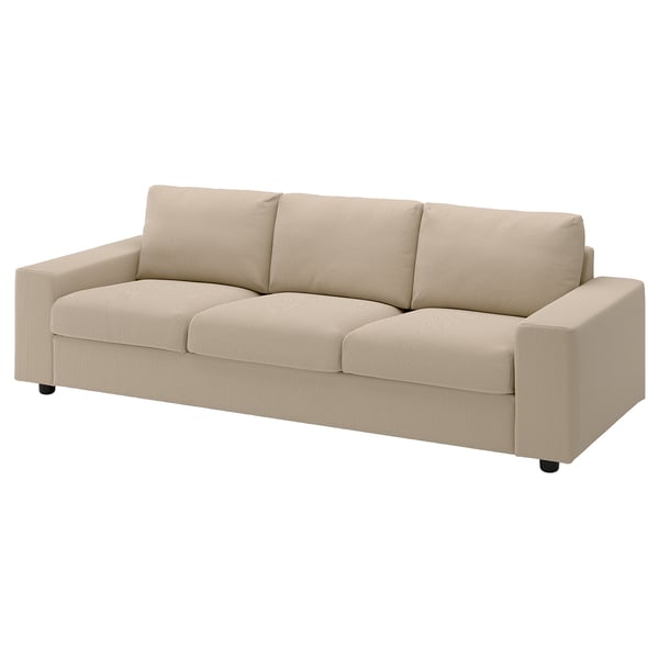 VIMLE 3-seat sofa, with wide armrests/Kelinge beige