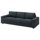 VIMLE 3-seat sofa, with wide armrests/Knäbäck anthracite