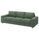 VIMLE 3-seat sofa, with wide armrests/Knäbäck grey-green