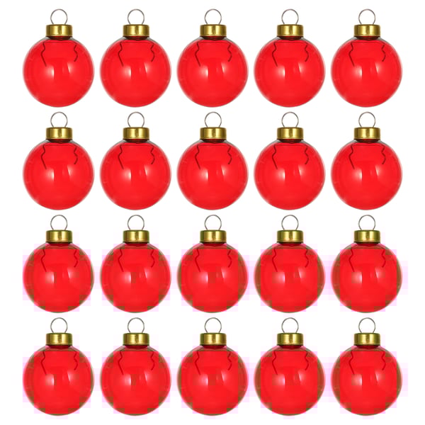 VINTERFINT Tree ornament, bauble glass/red, 3.5 cm