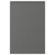 Grey VOXTORP cabinet door, sleek design with integrated handles.
